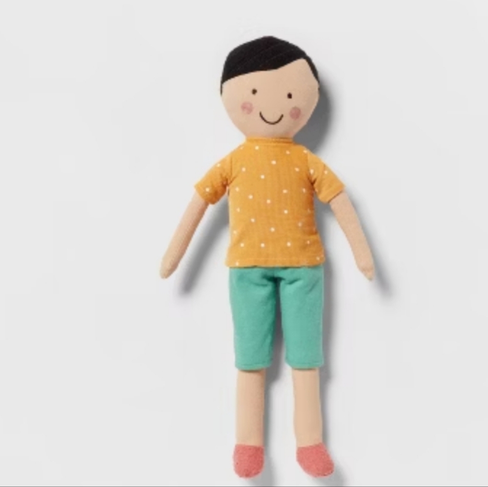 Kids' Decorative Pillow Pal Yellow Dot - Pillowfort™: Novelty Plush Pillow